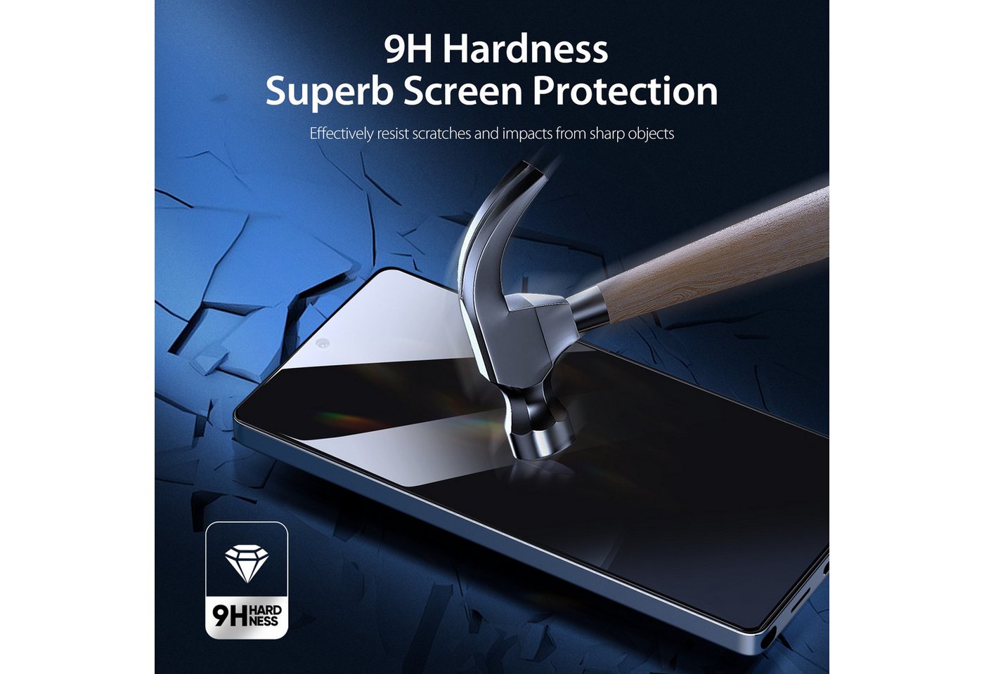Protectorking Schutzfolie 1x Blickschutz 9H Panzerglas für Samsung Galaxy S25 Ultra Anti-Spy, (1-Stück), echtes Tempered 9H Glass Anti-Spy Sichtschutz Bild 3