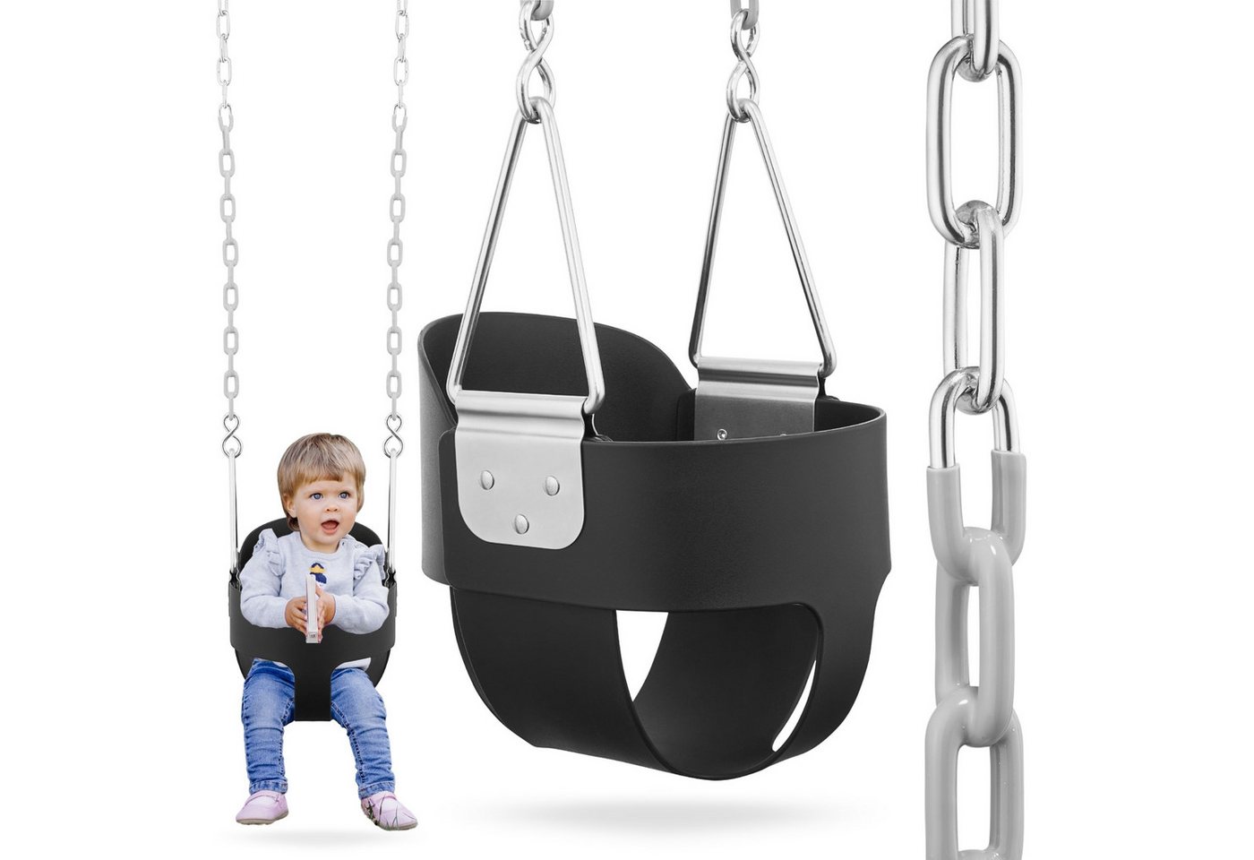 HyperMotion Babyschaukel HyperMotion Kinderschaukel mit hohem Rückenteil