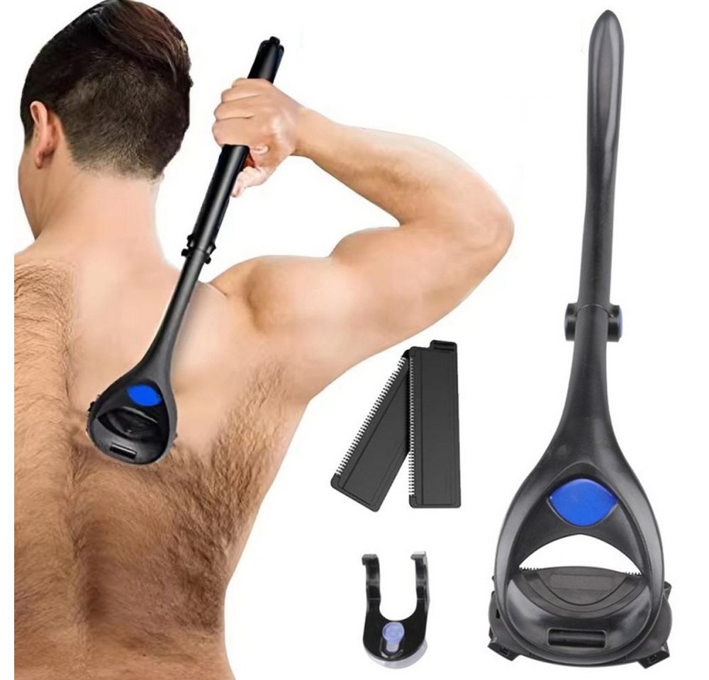 wohnTRAUM24 Haarschneider Männer Rückenrasierer, Ergonomischer Rückenhaarentferner für Männer, Geeignet zur Haarentfernung an Brust, Rücken sowie Armen und Bauch Bild 5