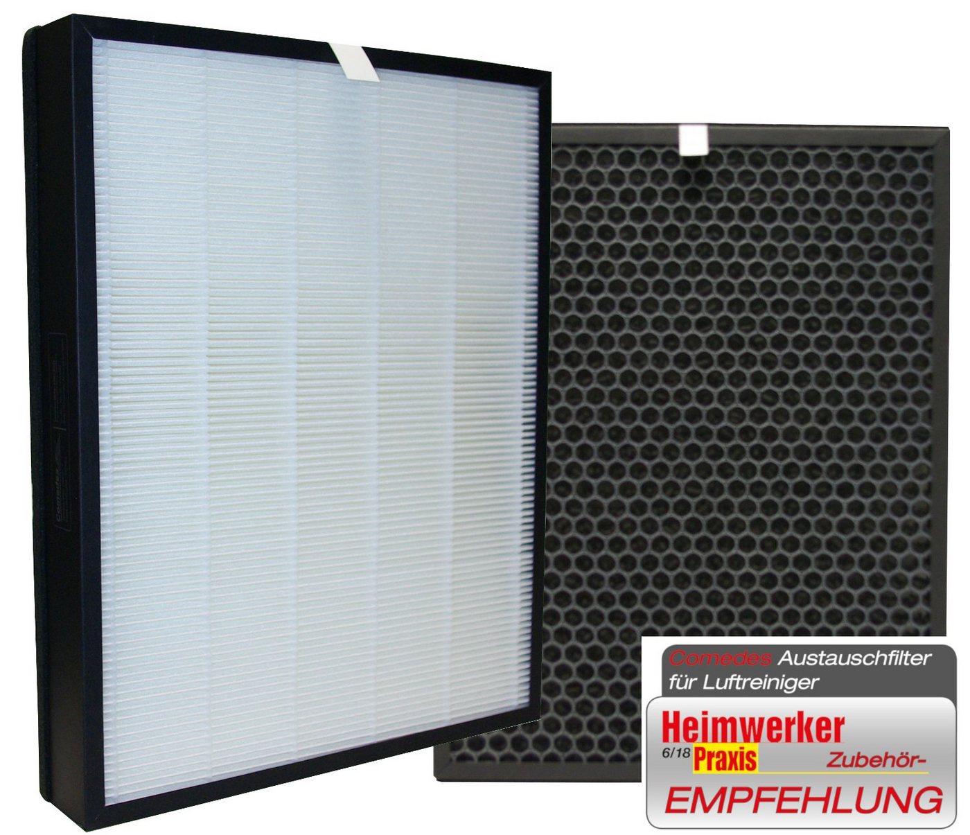 Comedes Filter-Set einsetzbar statt Philips FY3433/10 (HEPA) und FY3432/10 (Aktivkohle), Zubehör für Passend für die Philips Luftreiniger AC3256/10, AC3259/10 und AC4550/10, 4teiliges Spar-Set mit HEPA-Element und Aktivkohlefilter Bild 3