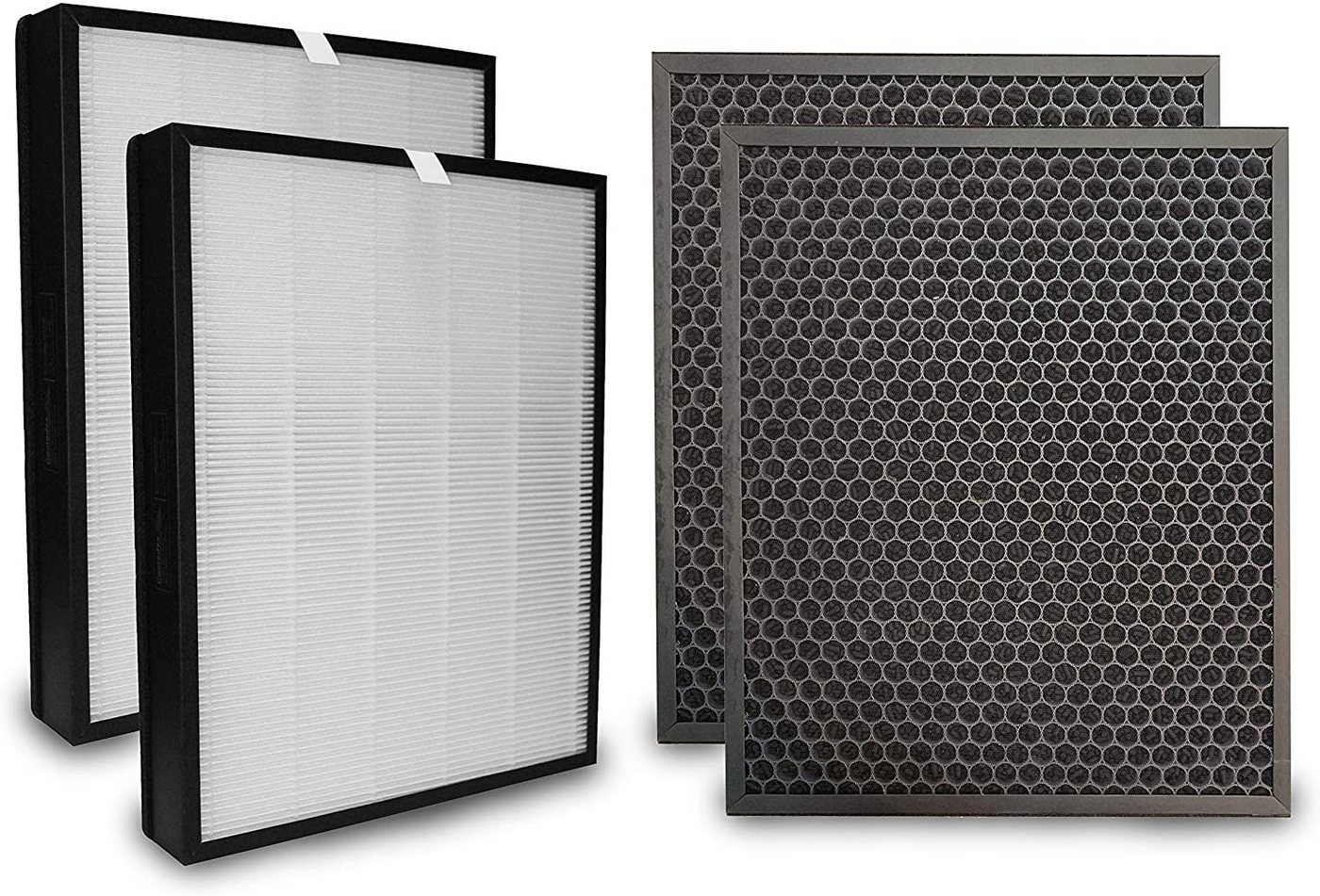 Comedes Filter-Set einsetzbar statt Philips FY3433/10 (HEPA) und FY3432/10 (Aktivkohle), Zubehör für Passend für die Philips Luftreiniger AC3256/10, AC3259/10 und AC4550/10, 4teiliges Spar-Set mit HEPA-Element und Aktivkohlefilter Bild 4