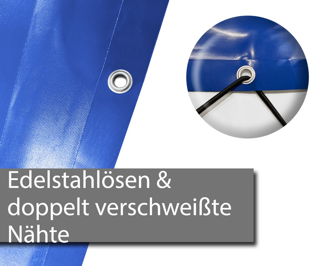 AirDeluxe Pool-Abdeckplane Aufblasbare achtform Poolabdeckung Poolplane, aus LKW Plane 680 g/m² (1360g/m) Bild 3