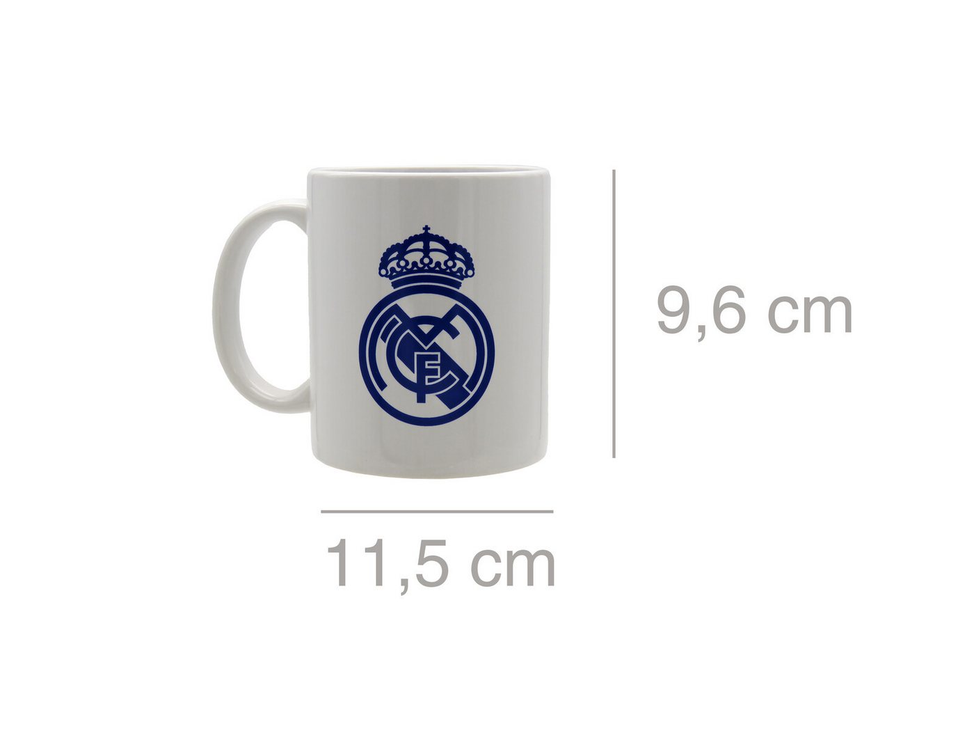 Real Madrid Trinkflasche Real Madrid Keramiktasse blaues Wappen Box Bild 4