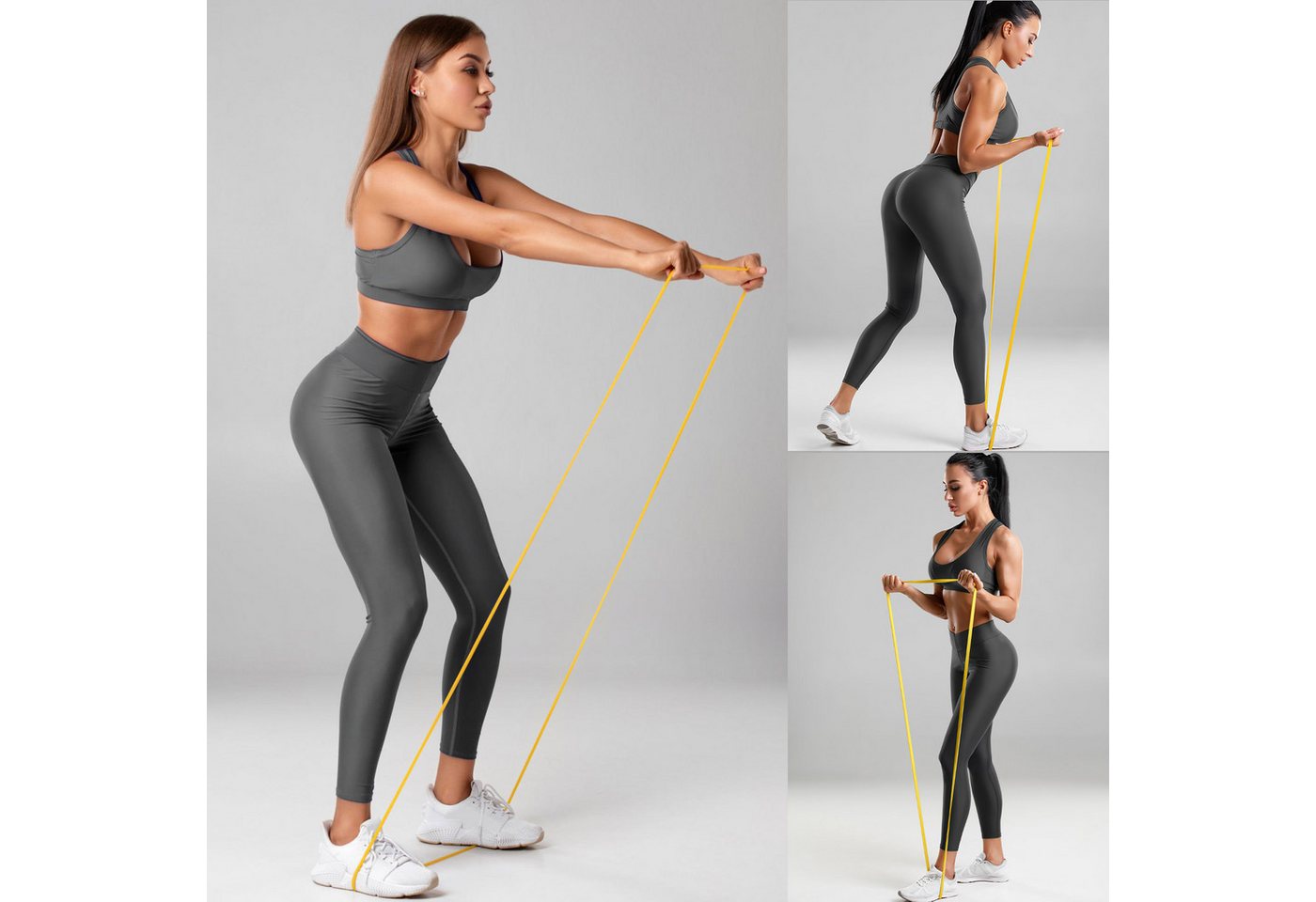 BlingBin Trainingsbänder 5 Stufen von Fitnessbänder Widerstandsbänder-Set für Training, Fitness, Workout und Physiotherapie für Damen und Herren Bild 4