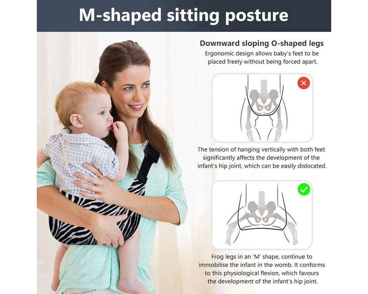 Kraftverdia Babytrage Ergonomische Babytrage Verstellbar für Neugeborene bis 15kg Bild 3