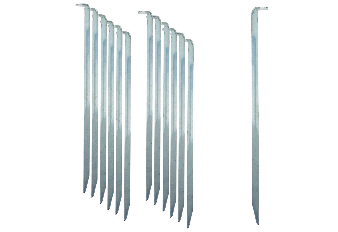 ToCi Zelthering Zelthering Zelt-Heringe V-Profil 220x23mm stabile Stahlheringe Set, (12-St) Bild 5