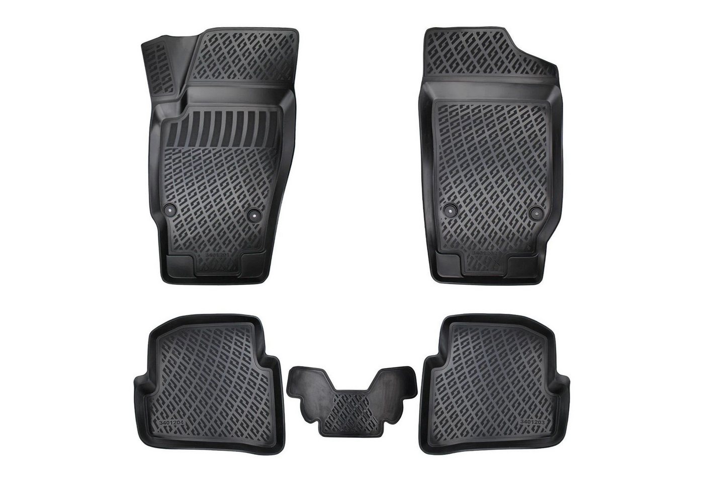 fussmattenprofi.com Auto-Fußmatte 3D Auto Fussmatten passend für Skoda Fabia (3.Gen) 2014-2022 (1 St), für Skoda Skoda Fabia