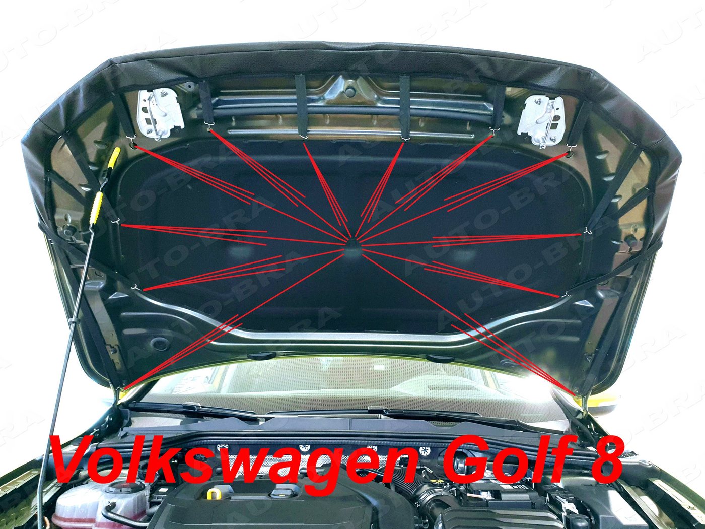 auto-bra Autoplane AB3-00547 Steinschlagschutz für VW Golf 8 ab 2019 Haubenbra Bild 5