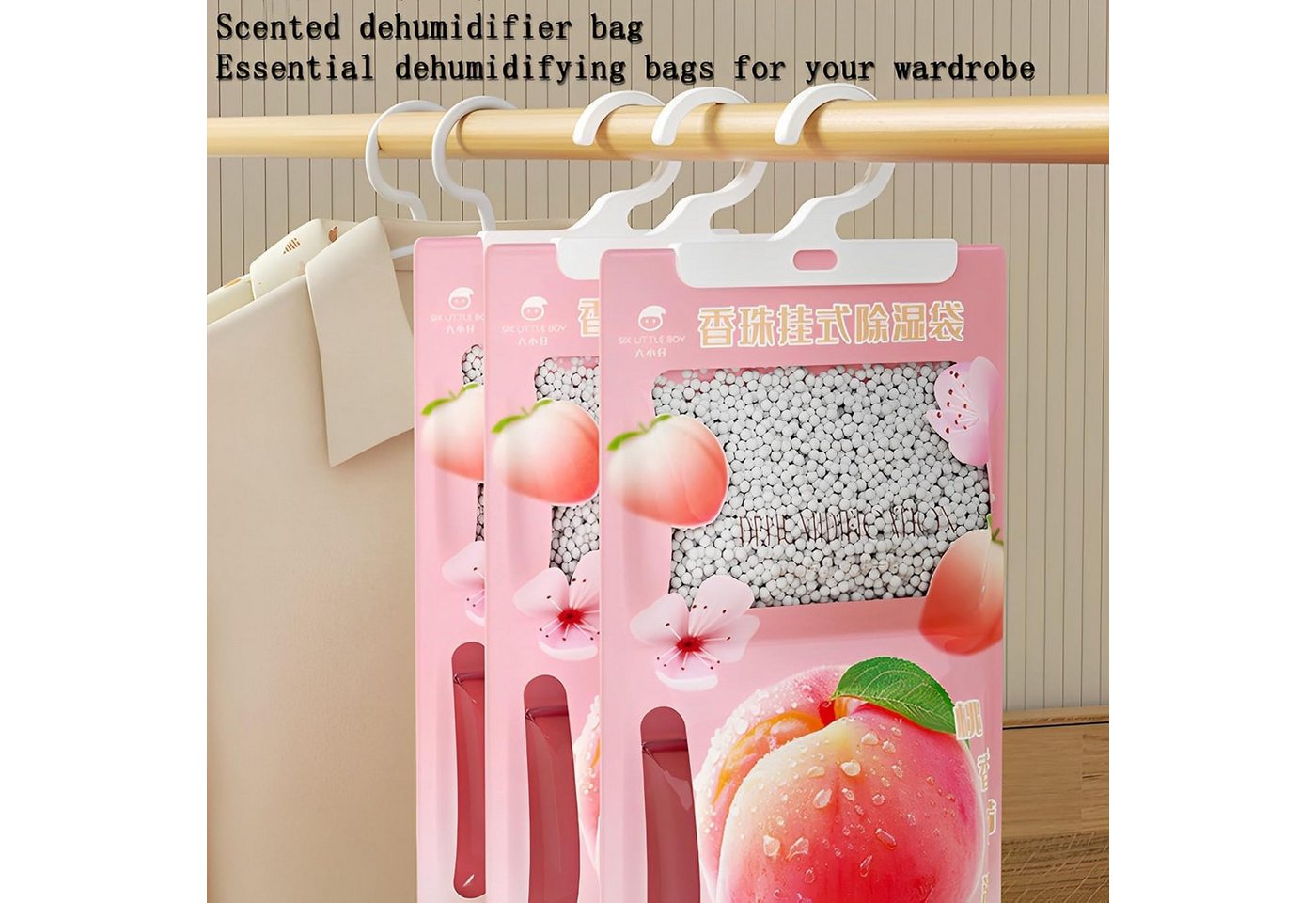 FELIXLEO Luftentfeuchter Kleiderschrank Luftentfeuchter Hängend Duft Anti Schimmel 5x100g