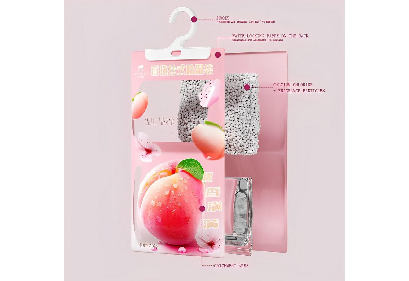 FELIXLEO Luftentfeuchter Kleiderschrank Luftentfeuchter Hängend Duft Anti Schimmel 5x100g Bild 5