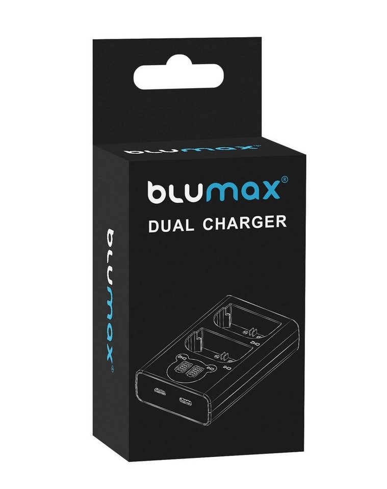 Blumax Dual LCD Ladegerät, für Panasonic DMW-BLG10 USB-C Kamera-Ladegerät