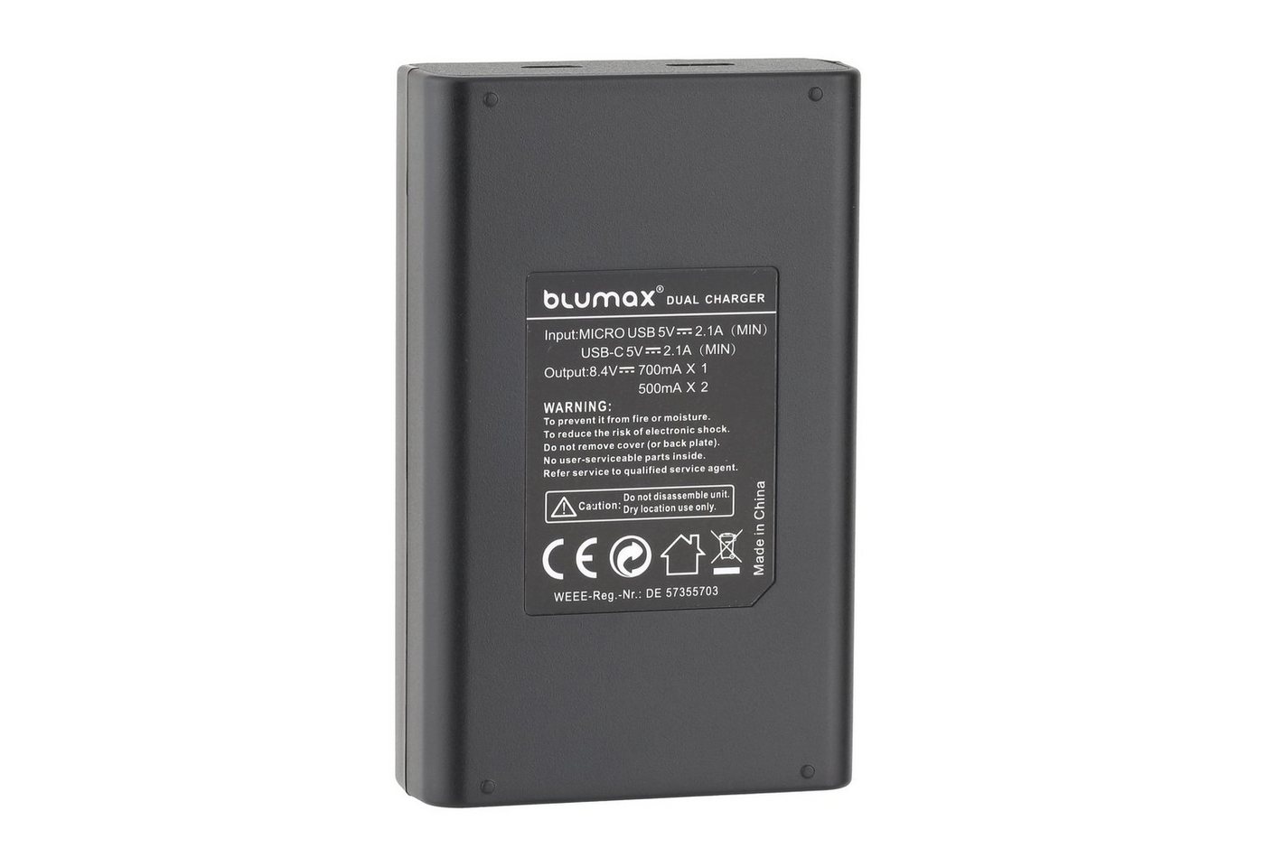 Blumax Dual LCD Ladegerät, für Panasonic DMW-BLG10 USB-C Kamera-Ladegerät Bild 2