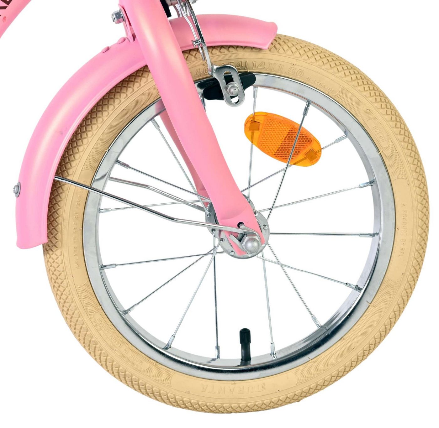 Volare Kinderfahrrad Blossom Mädchen 14 Zoll Rosa – mit Puppensitz & Stützrädern, 5–5 Jahre Bild 5