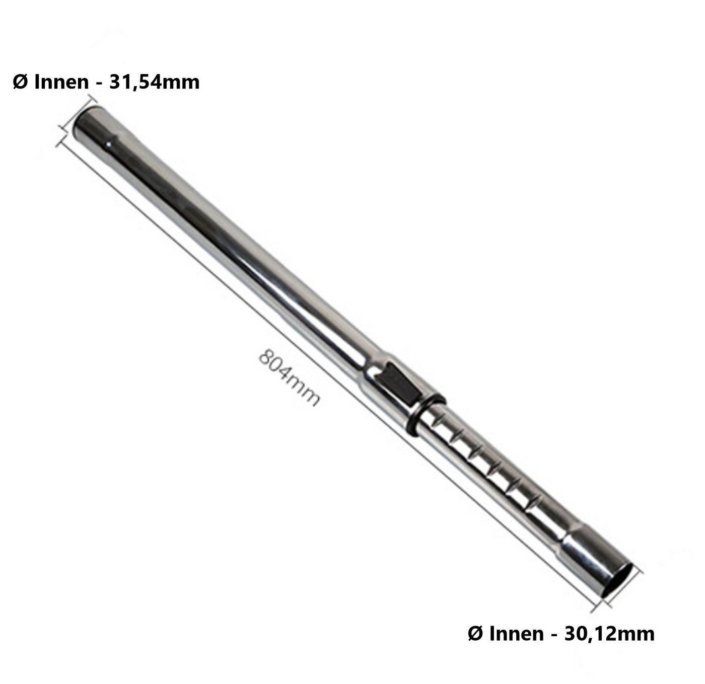 BAYLI Teleskoprohr Teleskoprohr 32mm Ø Staubsaugerrohr ausziehbar 480-804 mm – Universell