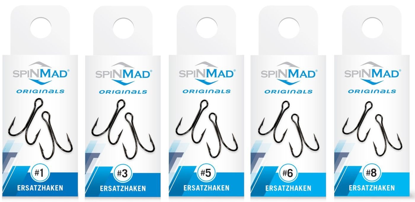 SpinMad Kunstköder SpinMad Ersatzhaken Zwillingshaken für Bleikopfspinner