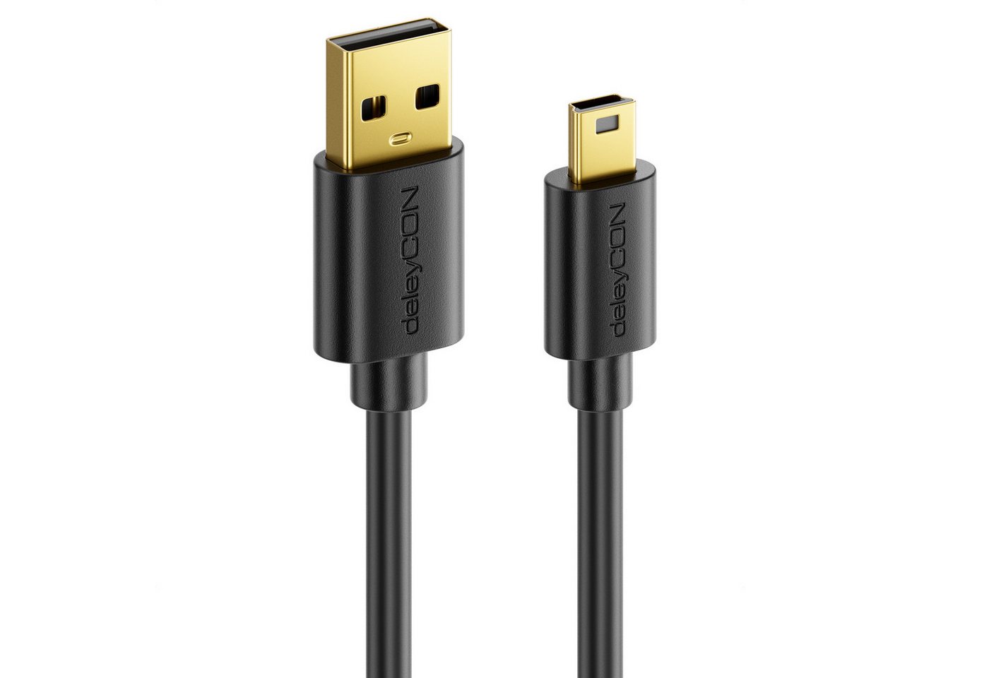 deleyCON deleyCON 0,30m Mini USB 2.0 Datenkabel - USB A-Stecker zu Mini USB-Kabel Bild 4