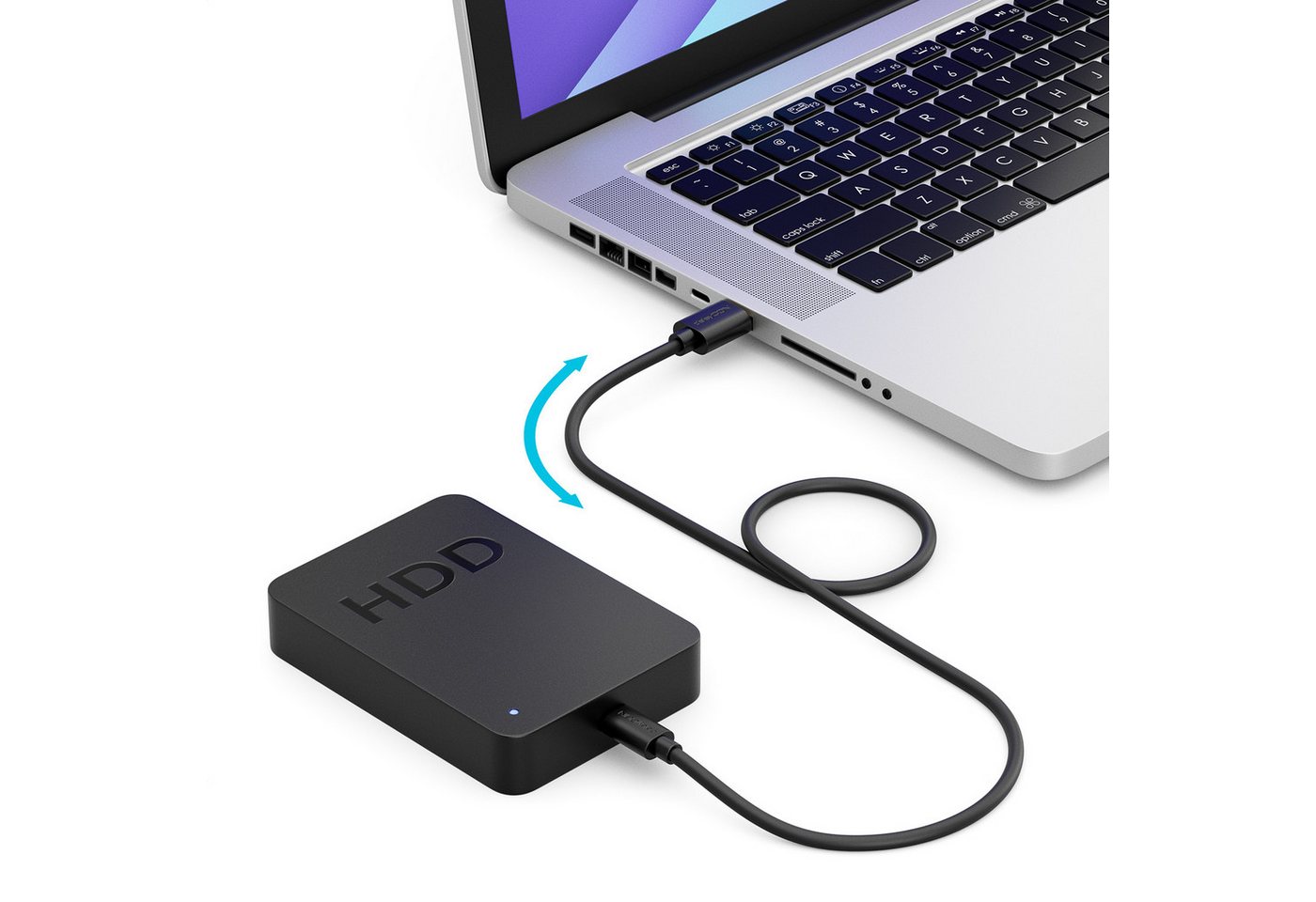 deleyCON deleyCON 0,30m Mini USB 2.0 Datenkabel - USB A-Stecker zu Mini USB-Kabel Bild 5