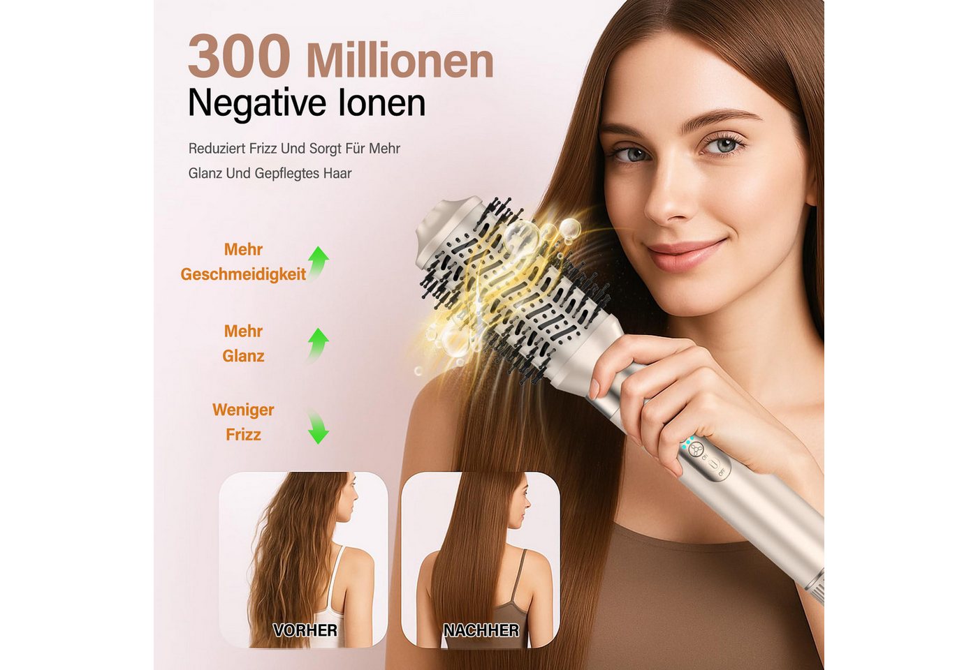 MOPUEA Multihaarstyler 8-in-1 Haartrockner mit Aufsätzen & Warmluftbürste Set, 110.000 U/min Hochgeschwindigkeits-Haarstyler