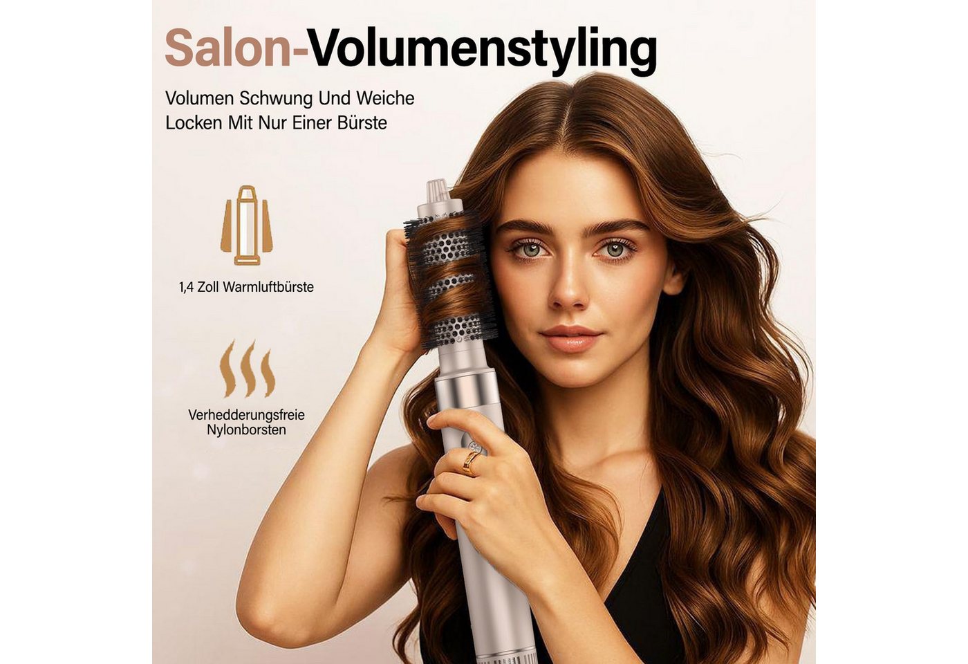 MOPUEA Multihaarstyler 8-in-1 Haartrockner mit Aufsätzen & Warmluftbürste Set, 110.000 U/min Hochgeschwindigkeits-Haarstyler Bild 2