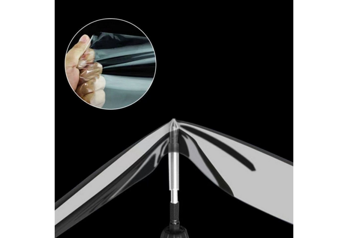 Festivalartikel Schutzfolie TPU Lackschutzfolie 50 mm x5 m Steinschlagschutz Transparent Auto Bike, (1-St) Bild 2
