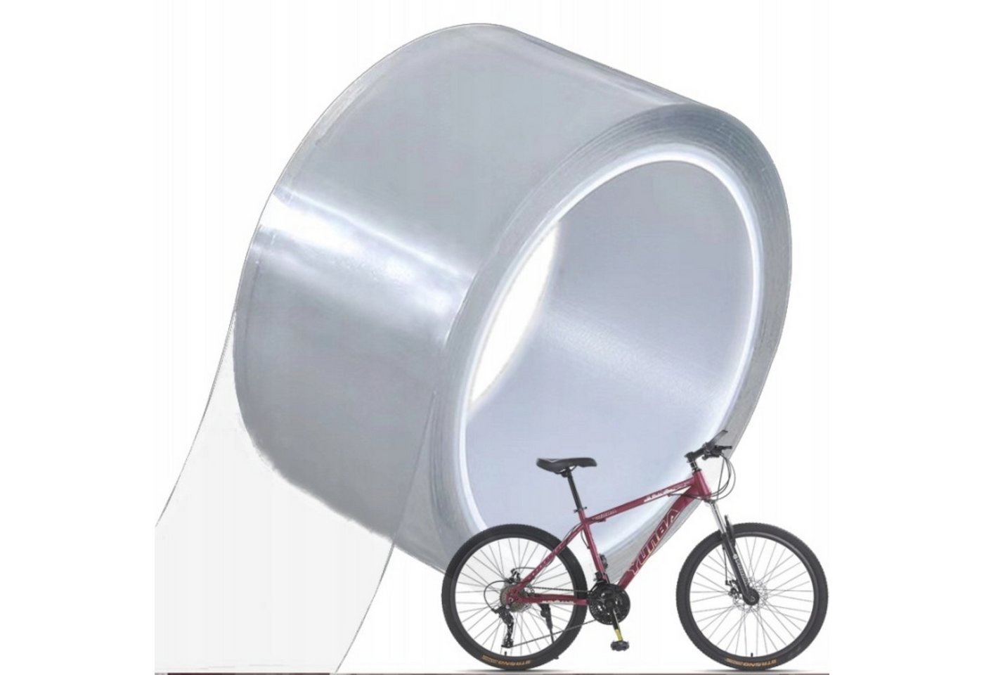 Festivalartikel Schutzfolie TPU Lackschutzfolie 50 mm x5 m Steinschlagschutz Transparent Auto Bike, (1-St) Bild 3