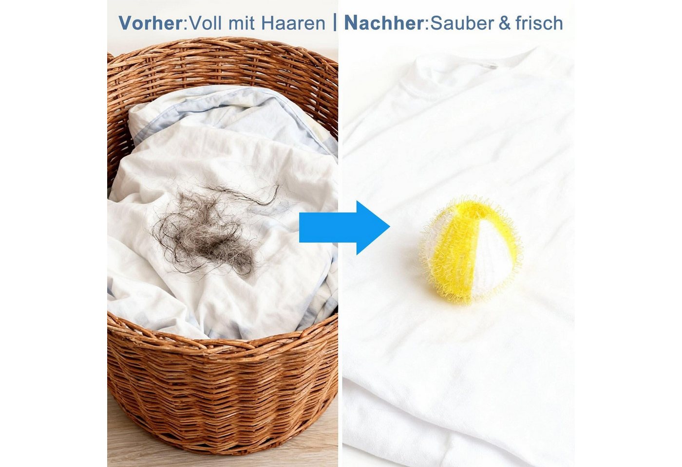 FOUORTUNATE-BEE Wäschekugel Waschbälle gegen Tierhaare Waschmaschine Fusselentferner Set (8-St), Wäschekugel für Kleidung Decken Haustiere Waschmaschinen Zubehör