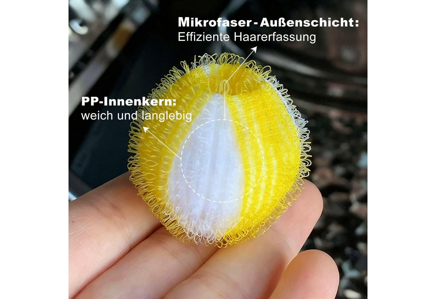 FOUORTUNATE-BEE Wäschekugel Waschbälle gegen Tierhaare Waschmaschine Fusselentferner Set (8-St), Wäschekugel für Kleidung Decken Haustiere Waschmaschinen Zubehör Bild 2