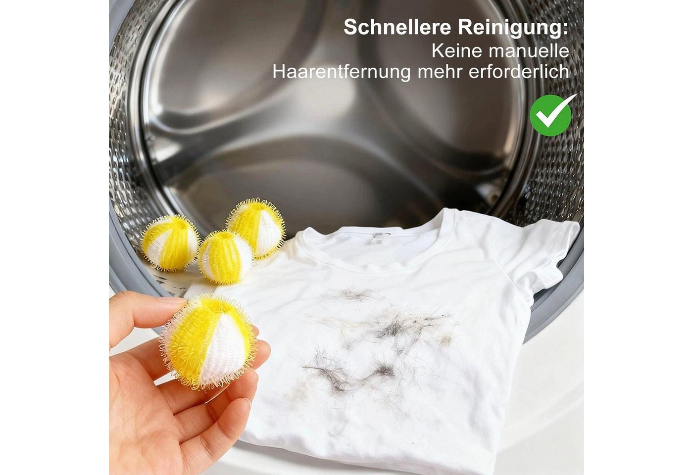 FOUORTUNATE-BEE Wäschekugel Waschbälle gegen Tierhaare Waschmaschine Fusselentferner Set (8-St), Wäschekugel für Kleidung Decken Haustiere Waschmaschinen Zubehör Bild 3