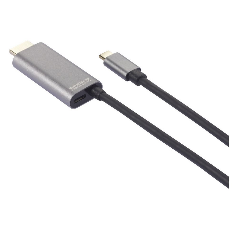 SpeaKa Professional SpeaKa Professional USB-C® / HDMI Adapterkabel USB-C® Stecker, HDMI-A HDMI-Kabel, (150.00 cm) Bild 2