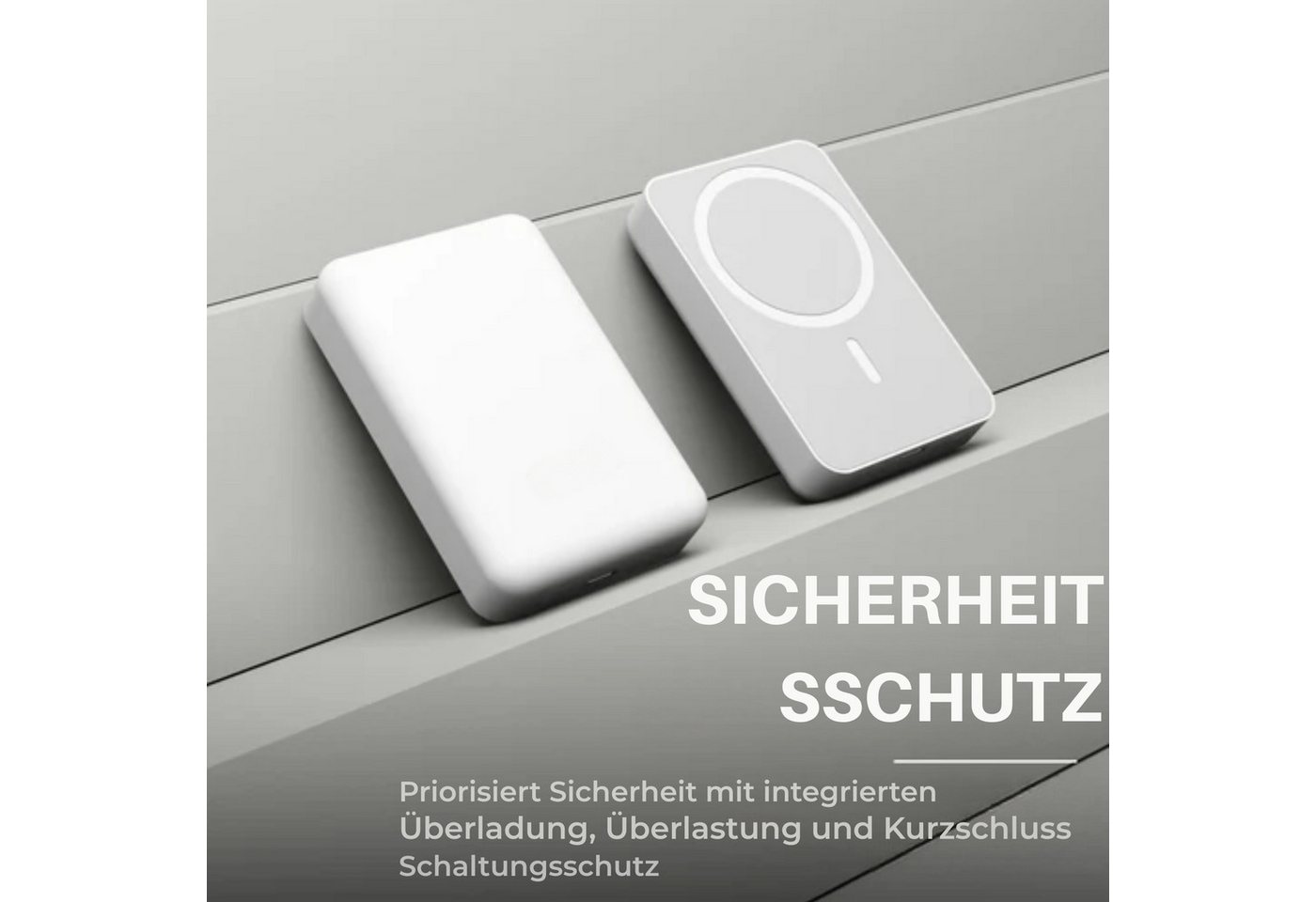 Vivitar 10.000mAh Powerbank, 22,5-W-Schnellladung 15W wireless Ladung Powerbank Drahtlose Powerbank für unterwegs, kompatibel mit Android und Apple tragbarer Akku mit Schnellladefunktion 10000 mAh, leistungsstarke magnetische Powerbank mit LED-Anzeige, USB-C-Anschluss Bild 3
