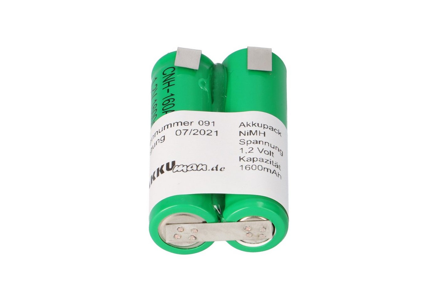 Akkupack 2,4V 1600mAh Spezial Industrie Akku AA Mignon Reihe Lötfahne Akku