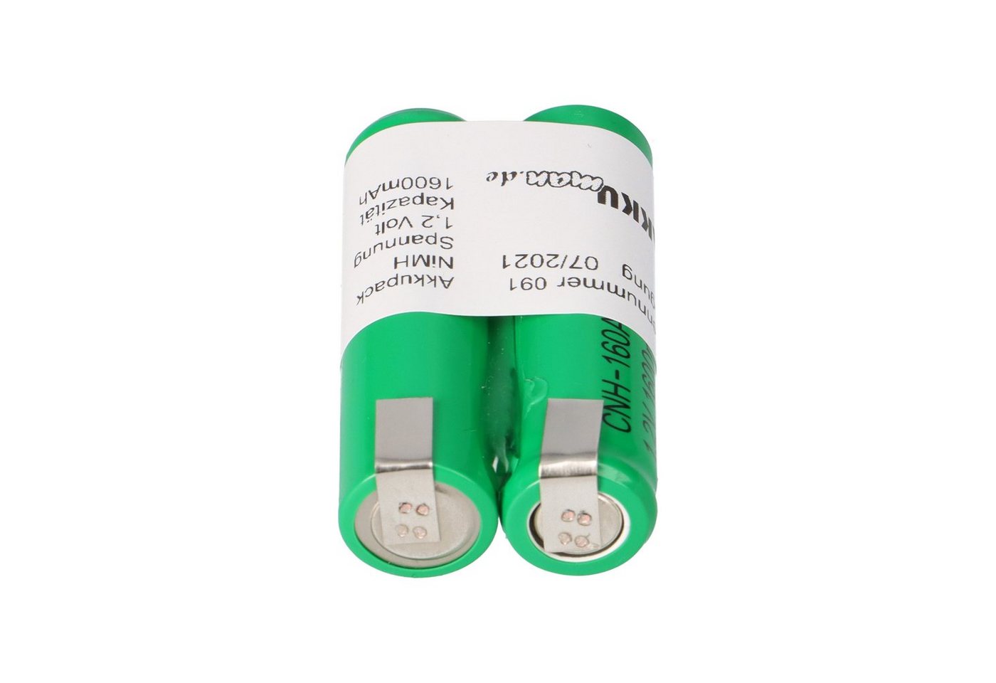 Akkupack 2,4V 1600mAh Spezial Industrie Akku AA Mignon Reihe Lötfahne Akku Bild 2