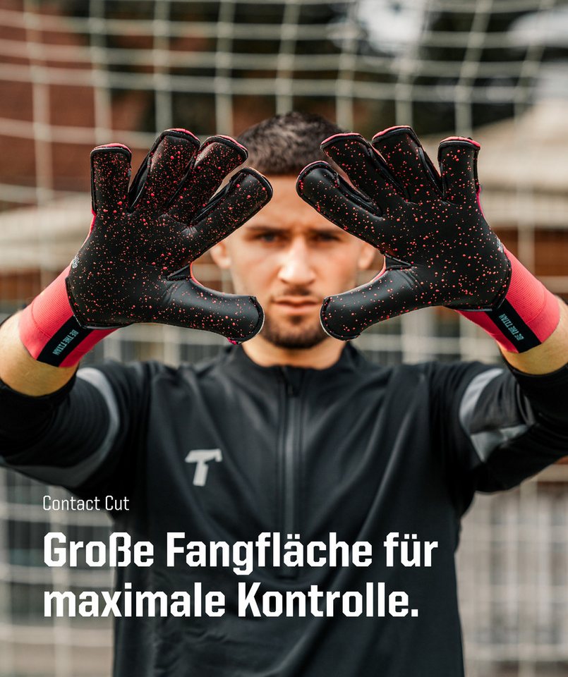 T1TAN Torwarthandschuhe Erwachsene Rebel Solar Red Bild 2