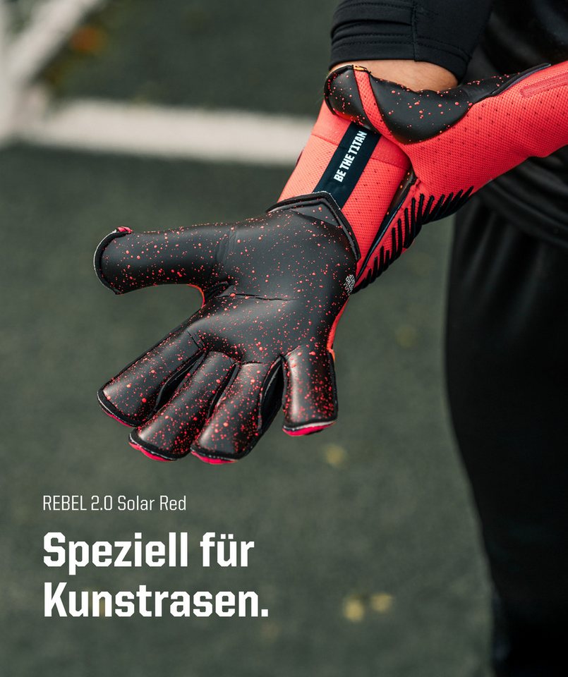 T1TAN Torwarthandschuhe Erwachsene Rebel Solar Red Bild 4