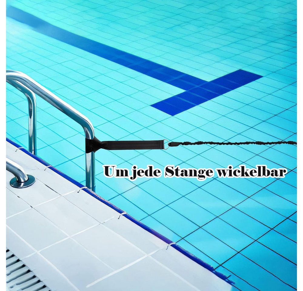 AFKSMILE Schwimmgürtel Schwimmgurt für Pool 3.5M Einstellbare Schwimmwiderstand Gürtel, Schwimmhilfe Schwimmtrainer Gürtel Leine für Kinder Erwachsene Bild 5