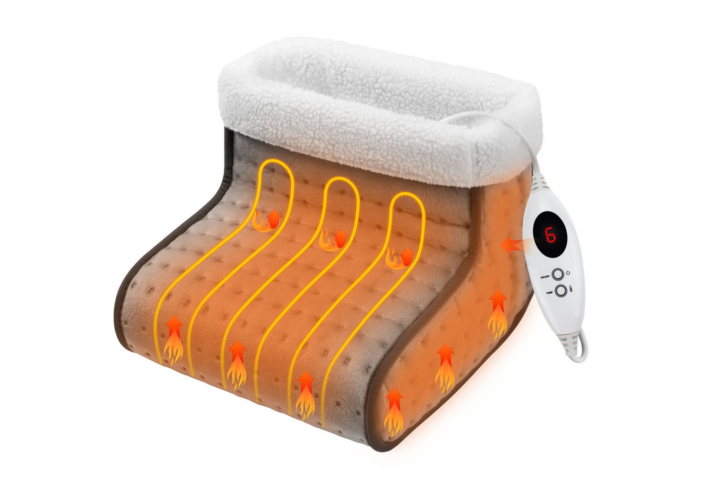ALLJOY Elektrofußwärmer Fußwärmer elektrisch,Fußheizung,elektronisch Fußsack, Innenfutter waschbar, Schnelles Aufheizen,Großer Platz für beide Füße, Schnelles Aufheizen,Waschbares Innenfutter,Großer Platz für beide Füße Bild 3