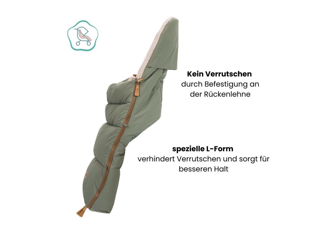 Fillikid Fußsack Winterfußsack Kinley Exklusiv, warmer Winterfußsack waschbar mit Rundum Reißverschluss und Bild 3