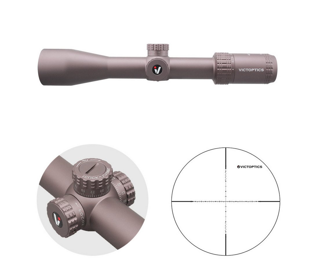 Vector Optics Victoptics OPSL26 S4 4-16x44 Coyote FDE Zielfernrohr (Ideal für Jagd, Sport und Airsoft) Bild 4
