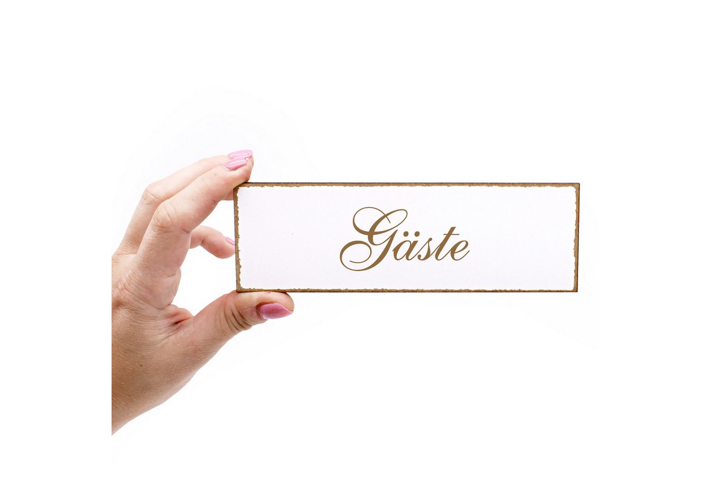 Dekolando Hinweisschild Türschild - Gäste - Schild 150 x 50 mm - Schilder Türschilder