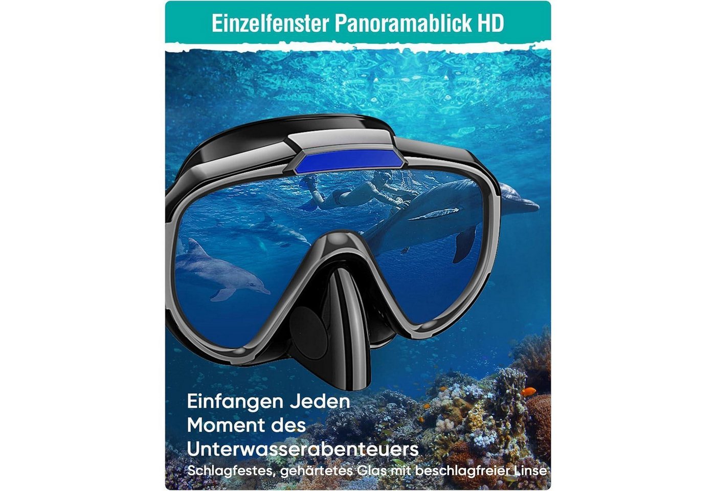 LuxusKollektion Schnorchel Schnorchelset Erwachsene Taucherbrille für Schnorcheln Schwimmen