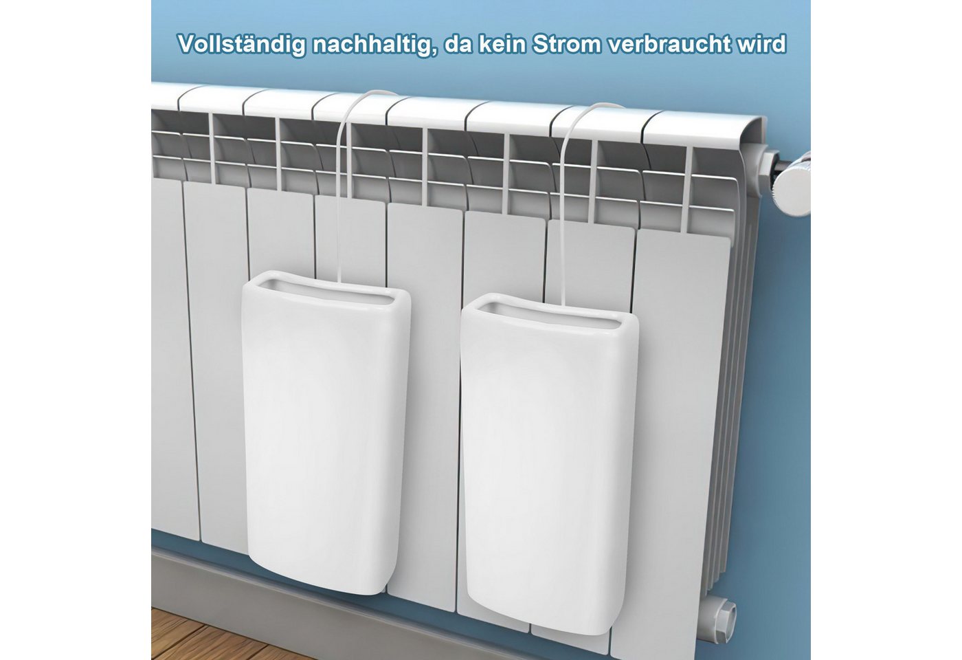 Clanmacy Luftbefeuchter Luftbefeuchter Keramik 4er Set für Heizkörper Verdunster zum Aufhängen, 0.4 l Wassertank, Humidifier Raumluftbefeuchter - Heizkörper Verdampfer Verdunster