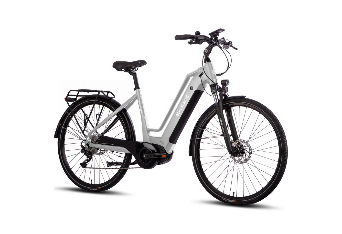 SAXXX E-Bike Cityrad 20 Zoll, 80Nm Mittelmotor, bis zu 100km, für Damen und Herren, 10 Gang SHIMANO Deore Schaltwerk, Kettenschaltung, Mittelmotor, 540 Wh, (Gepäckträger bis 25 kg, Max. 130 kg, hydr. Scheibenbremsen), Elektrofahrrad, StVZO Pedelec, Trekkingrad, vormontiert zu 95 % Bild 4