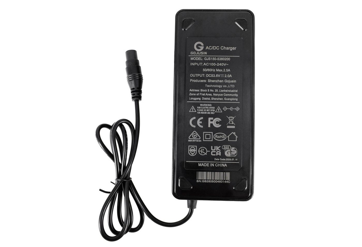 PowerSmart Batterie-Ladegerät (54.6V 2A für Elektroroller Xiaomi 5 MAX) Bild 3