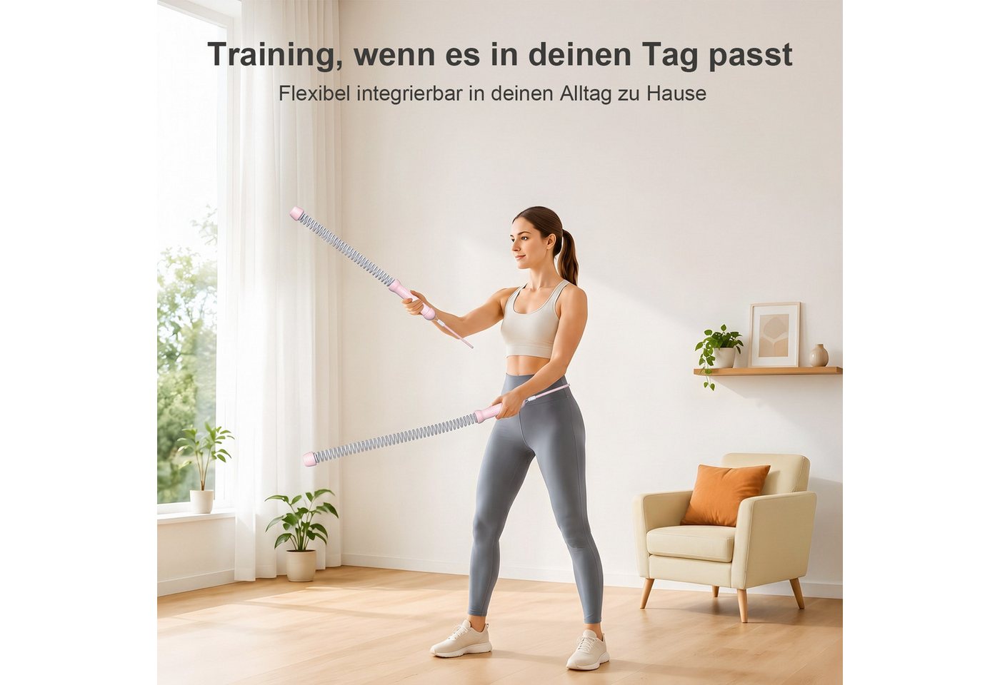 SURFOU Multitrainer 2 Stück Kampfseile für das Fitnessstudio zu Hause robustes Armtrainer, (für Rumpfmuskelaufbau, HIIT und Low-Impact-Aerobic-Training, für Krafttraining, tragbare, schnurlose Kampfseile) Bild 2