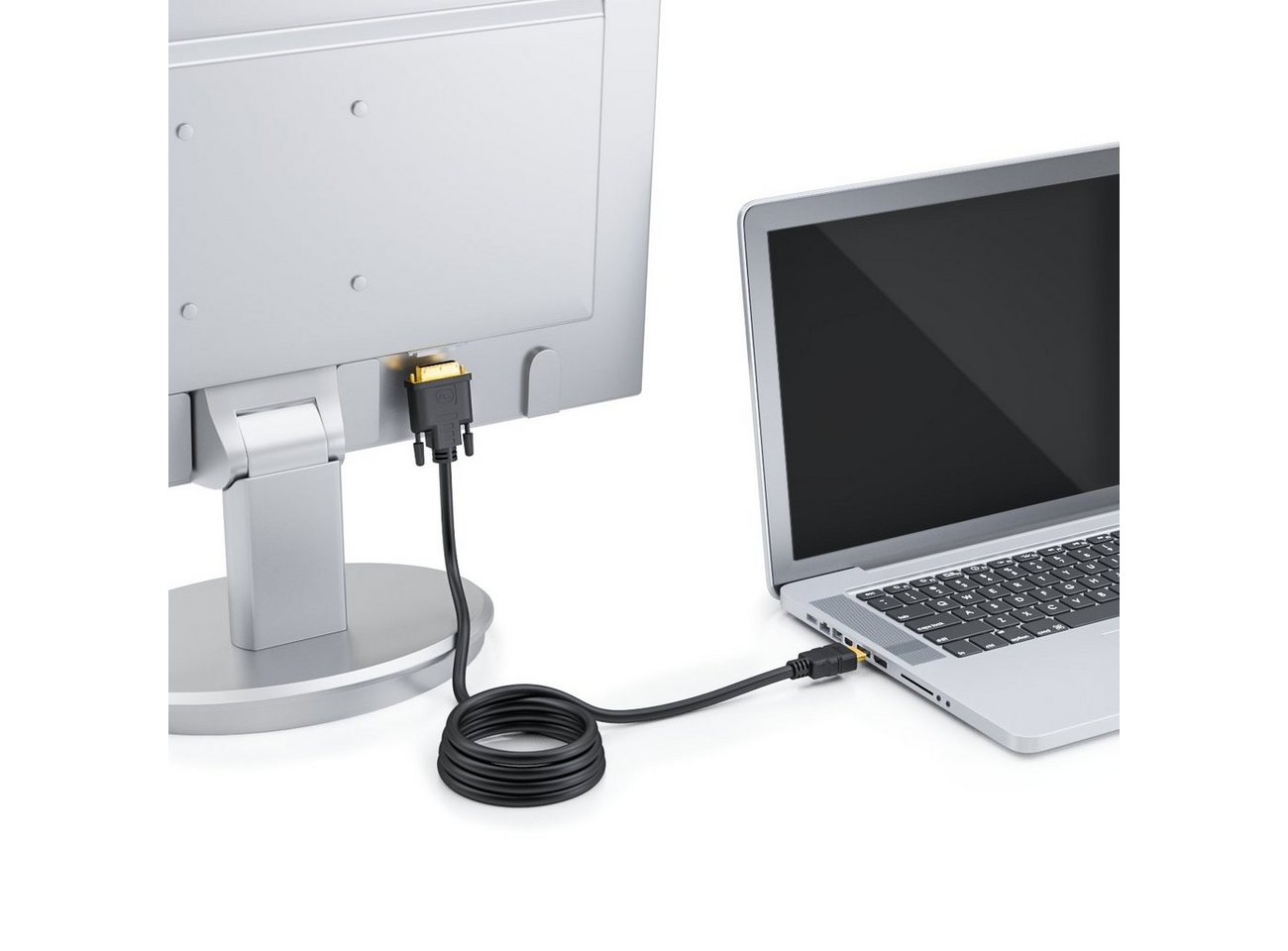 deleyCON deleyCON 1,5m HDMI zu DVI Kabel DVI-D DVI-I 1080p HDTV Beamer Laptop HDMI-Kabel Bild 5