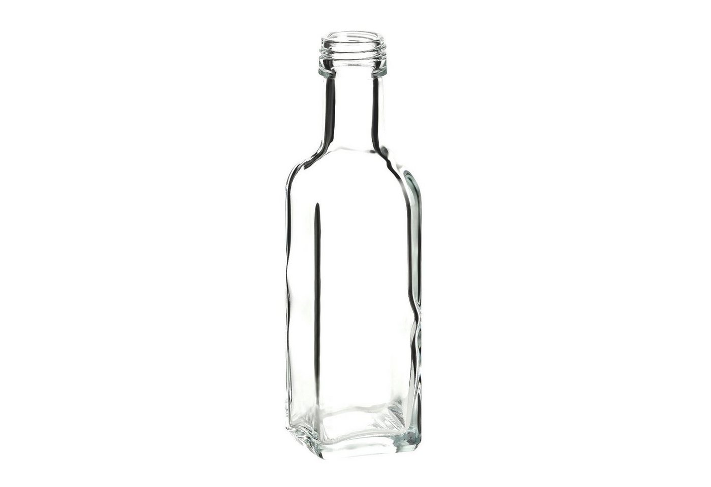 gouveo Trinkflasche Glasflaschen 100 ml Maraska mit Schraub-Deckel - Kleine Flasche 0,1l, 24er Set, transparent-goldfarben Bild 3