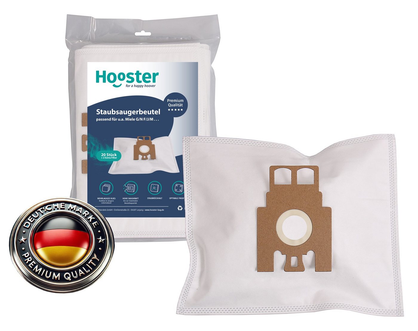 Hooster Staubsaugerbeutel für Miele S8360 / S 8360 Powerline/Ecoline, 20 St., Beutel inkl. Microfilter