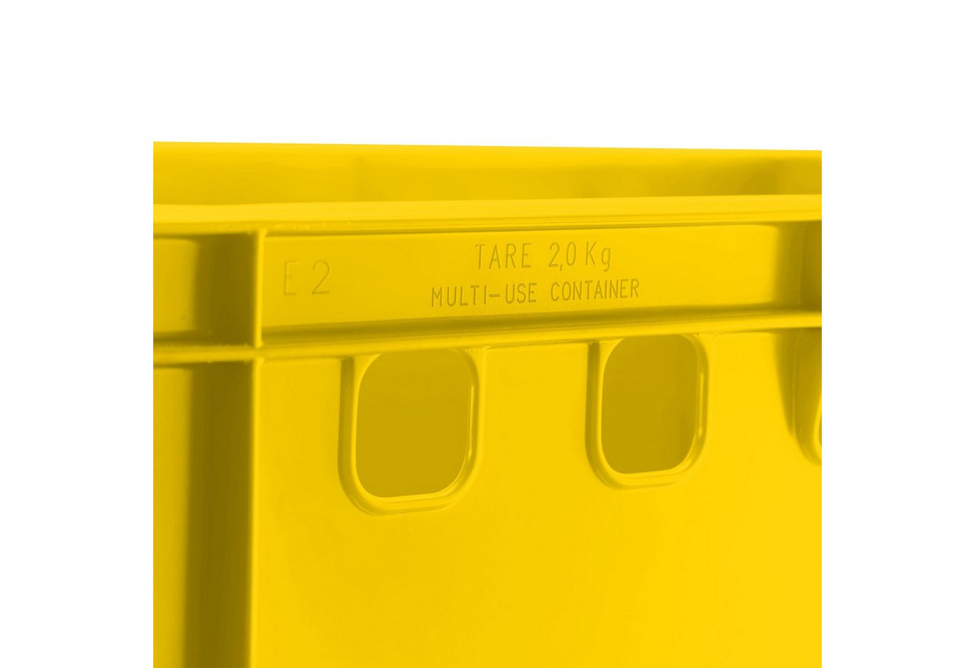 BURI Transportbehälter Fleischkiste E2 gelb Lagerkiste Eurobox lebensmittelecht stapelbar, (1-St) Bild 5