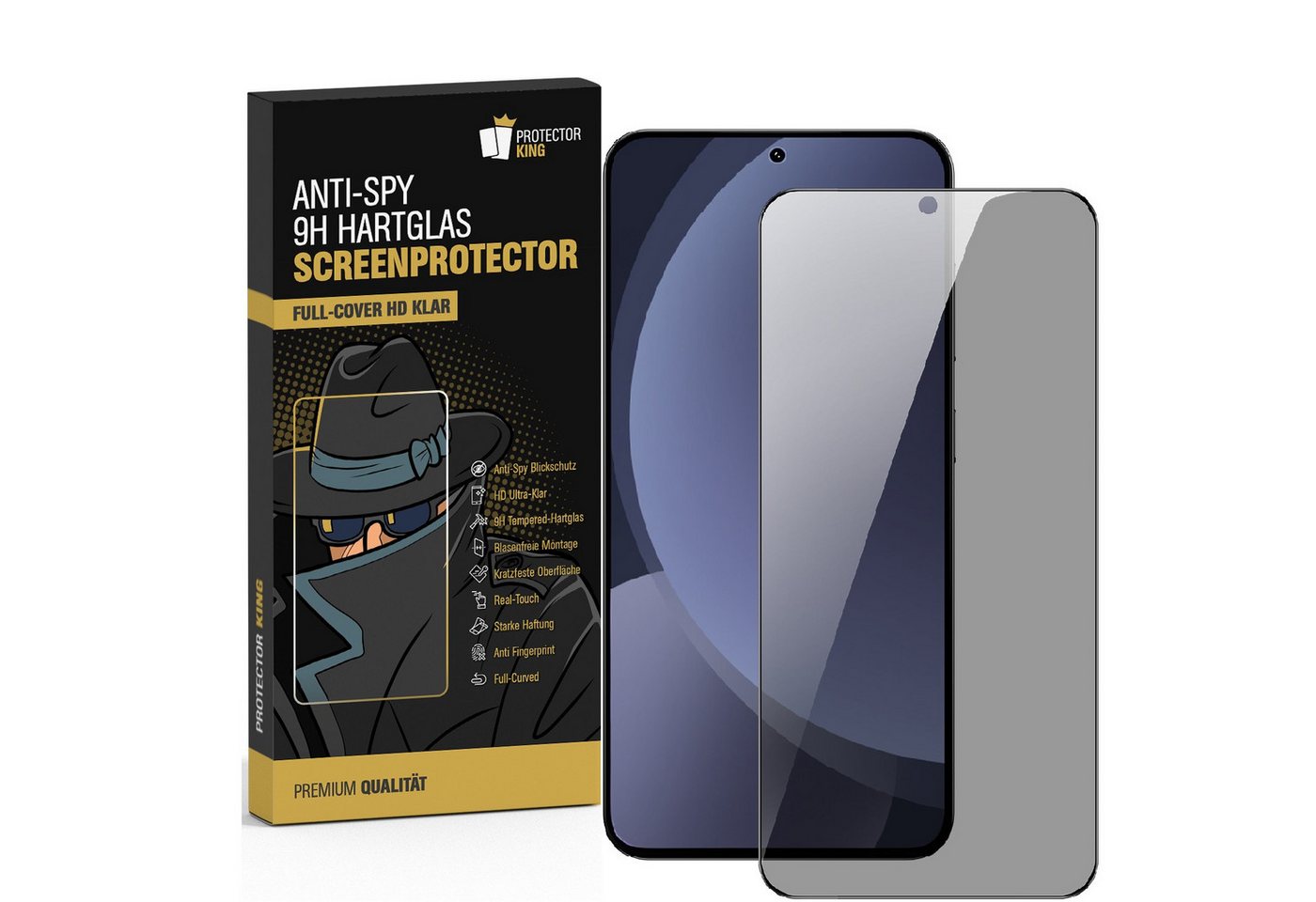 Protectorking Schutzfolie 2x Blickschutz 9H Panzerglas für Samsung Galaxy A55 5G Full-Cover, (2-Stück), echtes Tempered 9H Glass mit integriertem Anti-Spy Blickschutz Bild 2