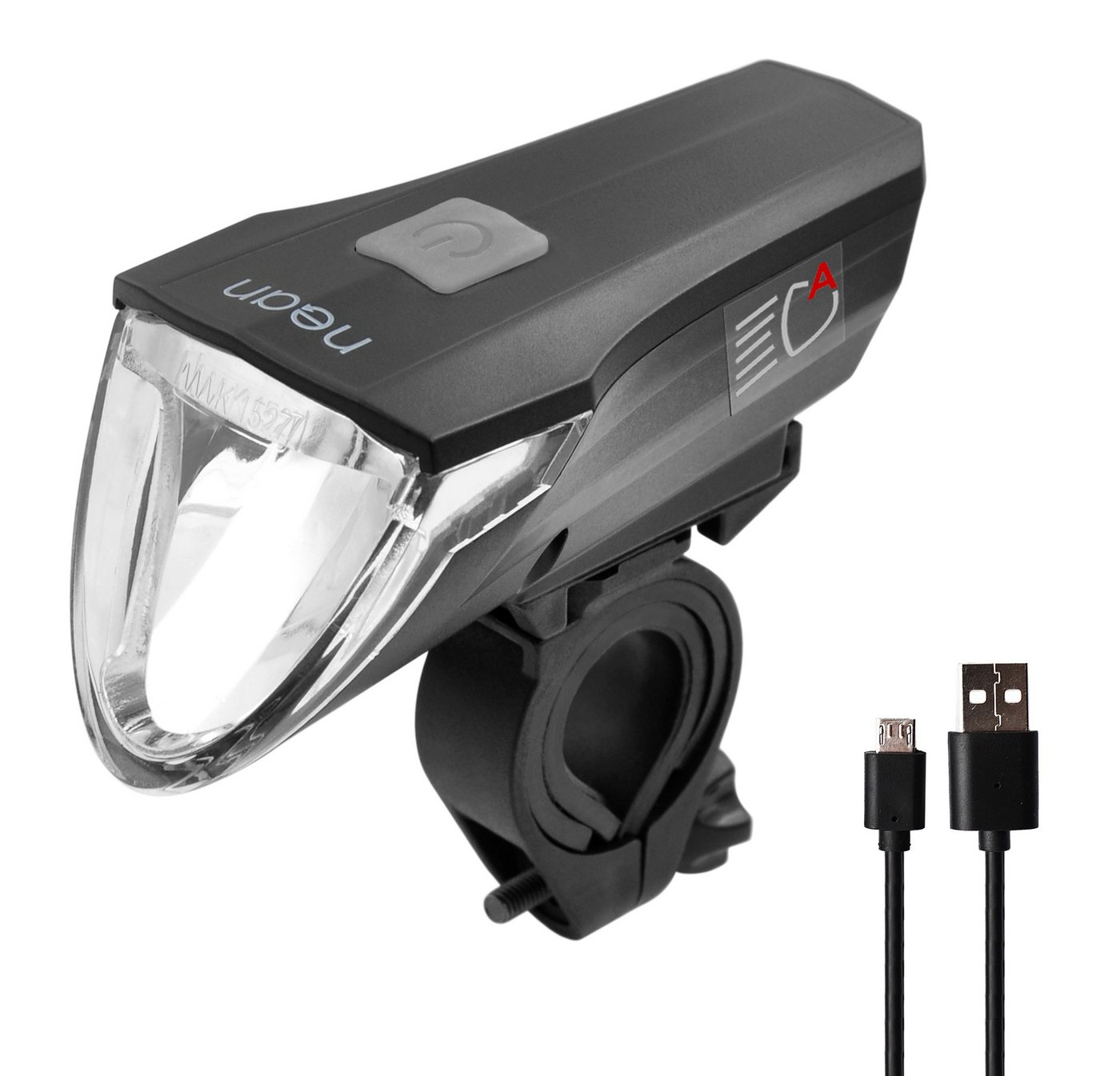 nean Fahrrad-Frontlicht Akku, mit stufenloser Lichtautomatik und 3 Helligkeitsstufen, 60 LUX Bild 3